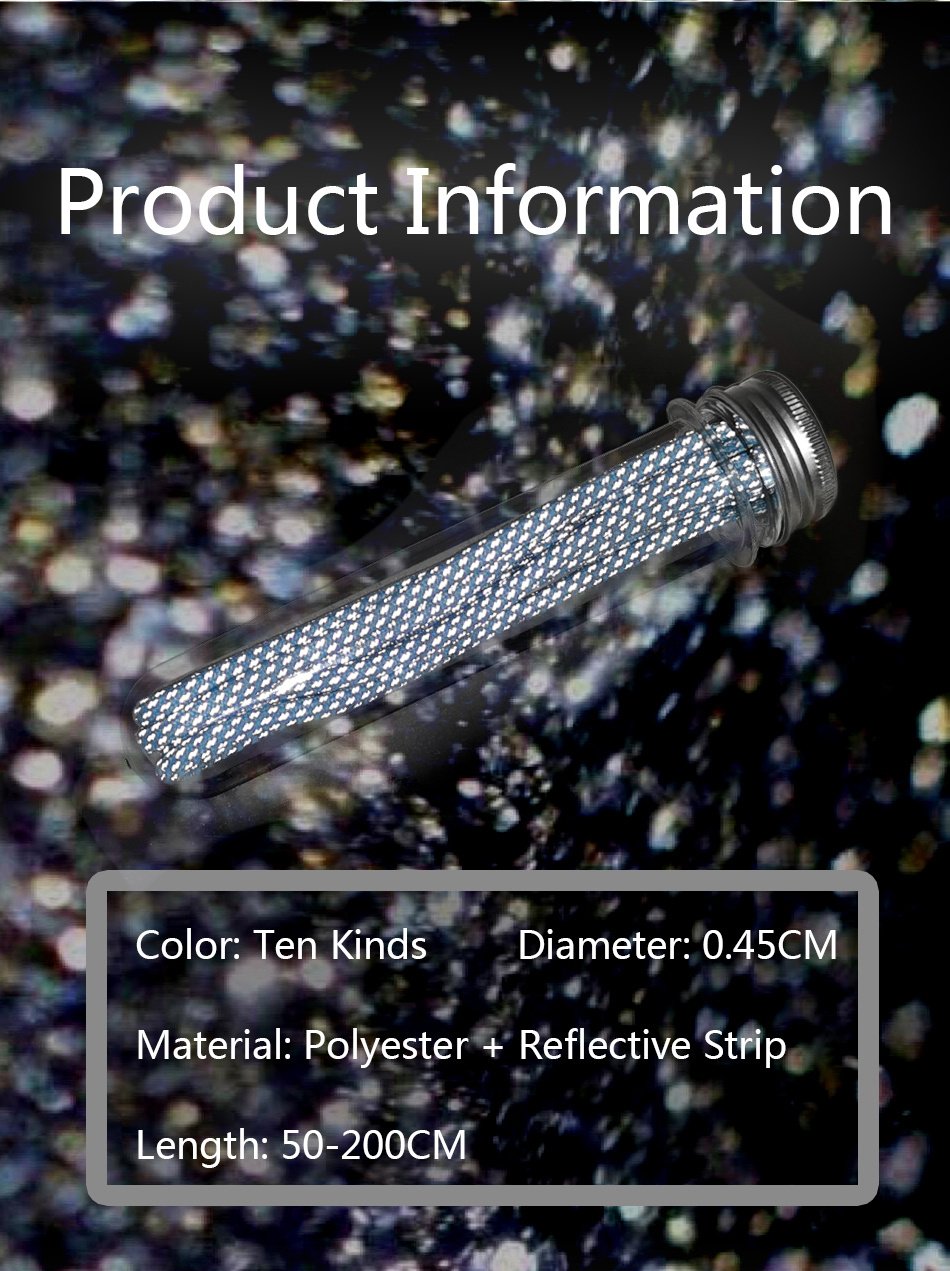 4.5MM Reflective Ropes 2021 New Trendy Laces Top Shoe Accessories Reflect Light In Night Hoodie