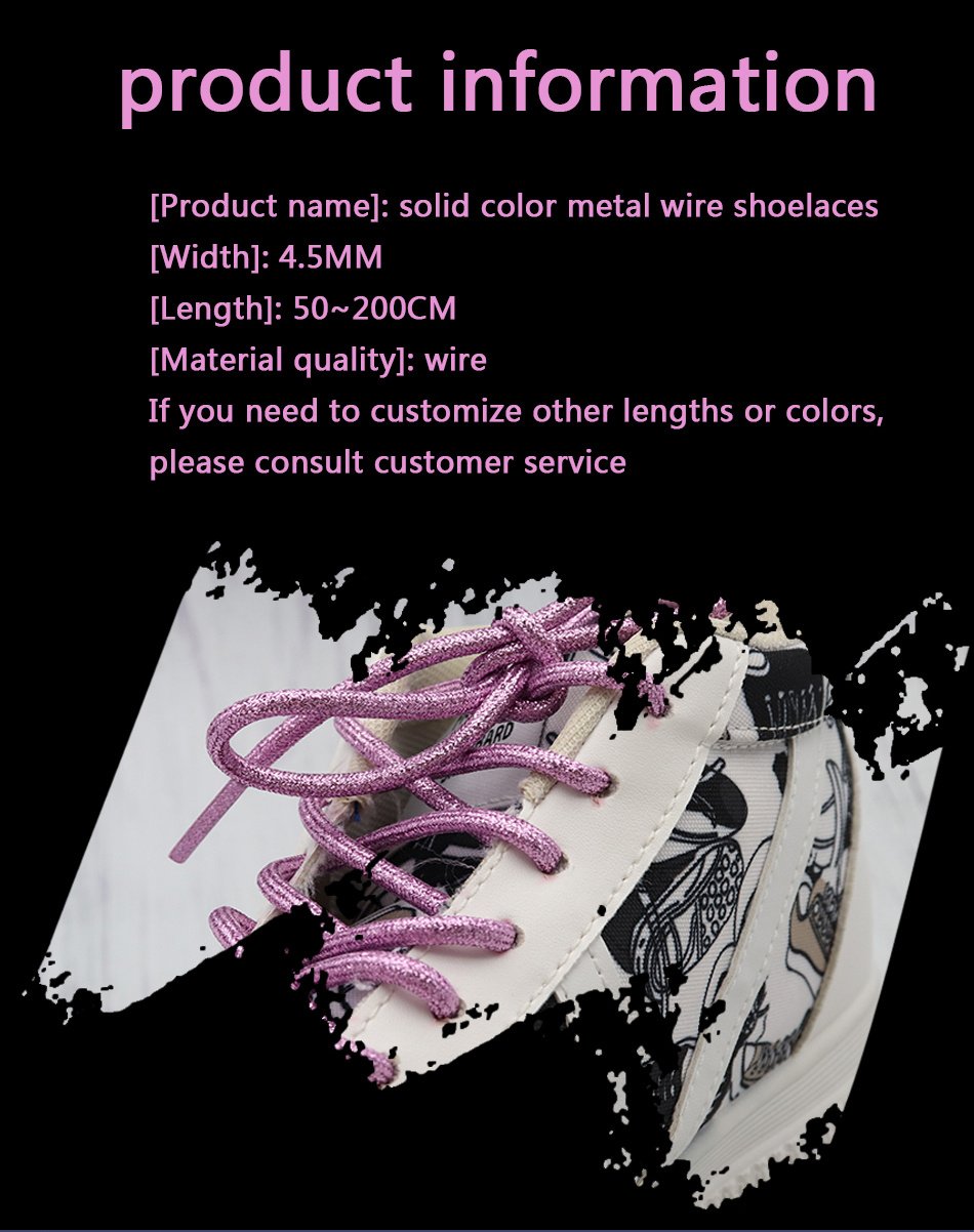 Shoe Accessory 4.5mm Shiny Metallic Shoelaces Premium Pretty Ropes Unisex Sport Basketball Cheap