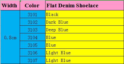 8mm Premium Flat Denim Shoelaces Metal Aglet Classic Laces Customize Your Kicks Blue Black