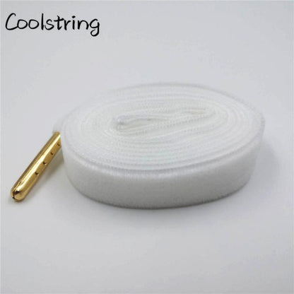60-180cm Length 1.27 Cm Width Velvet Surface Shoelaces Women Men Black White Colorful Sports Casual