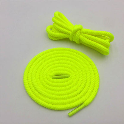 Bright Color 5mm Spiral Round Polyester Shoelaces novelty Sports Bootlaces For Mountaineering