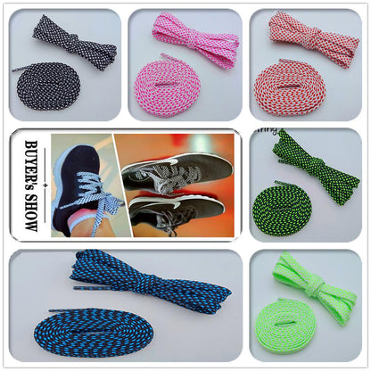 Classic Style 7MM Shoe Accessories Bright Flat Shoelaces Innovative Luxury Lacet For Casual Canvas