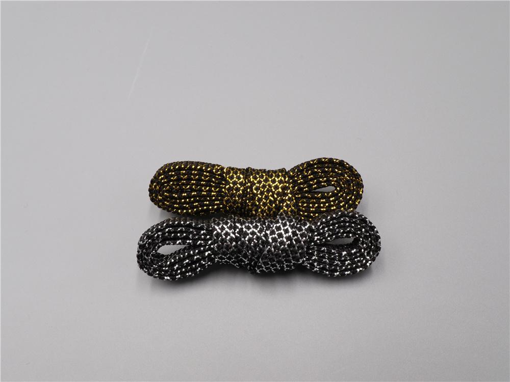8MM A Pair Shoe Accessories Cheaper Metallic Yarn Shining Shoelaces Rough Texture For Business Men