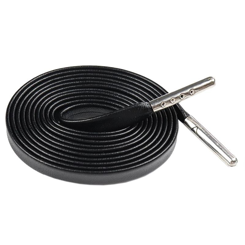 7MM Strong Surface PU Leather Top Quality Shoelaces Whole Production For Custom Bulk Order Drop