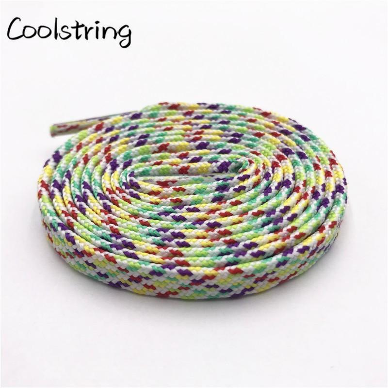 7MM Multi Color sweet Camouflage  Shoelaces Women Sneaker 2021 Casual Shoe Lacel Unisex Boots Shoe