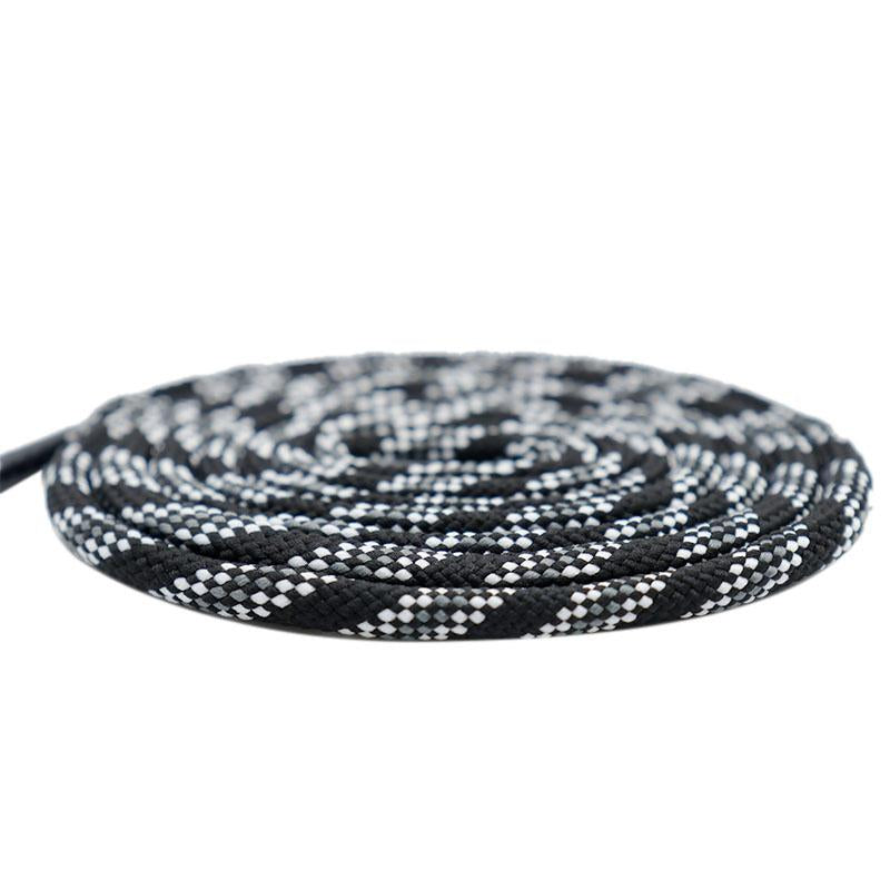 6mm Fat Tri-color Six-twill Round Shoelace Drawstring Waist Sweater Hat Rope Bootlaces Camping