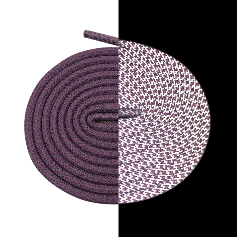 4.5MM Blue Purple Luxurious Elegant Color Reflective 3M Shoelace High Grade Glow Ropes In Dark