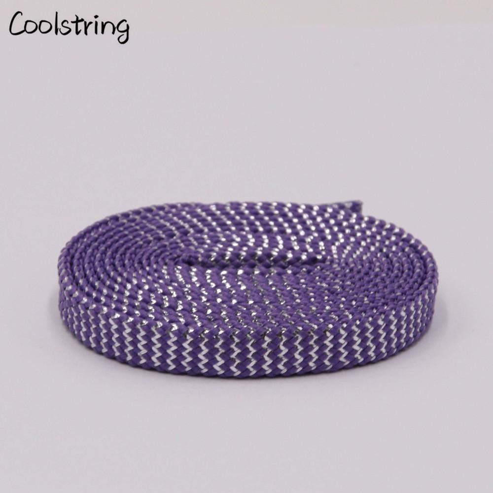 Cool 0.7cm Two Colors Mixed Shiny Gold And Silver Thread Sport Sneakers Flat Shoelaces Bootlaces