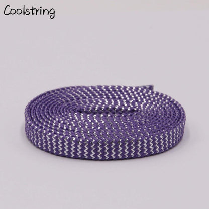 Cool 0.7cm Two Colors Mixed Shiny Gold And Silver Thread Sport Sneakers Flat Shoelaces Bootlaces
