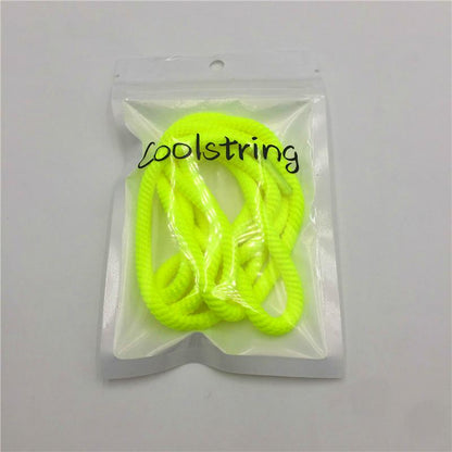 Bright Color 5mm Spiral Round Polyester Shoelaces novelty Sports Bootlaces For Mountaineering