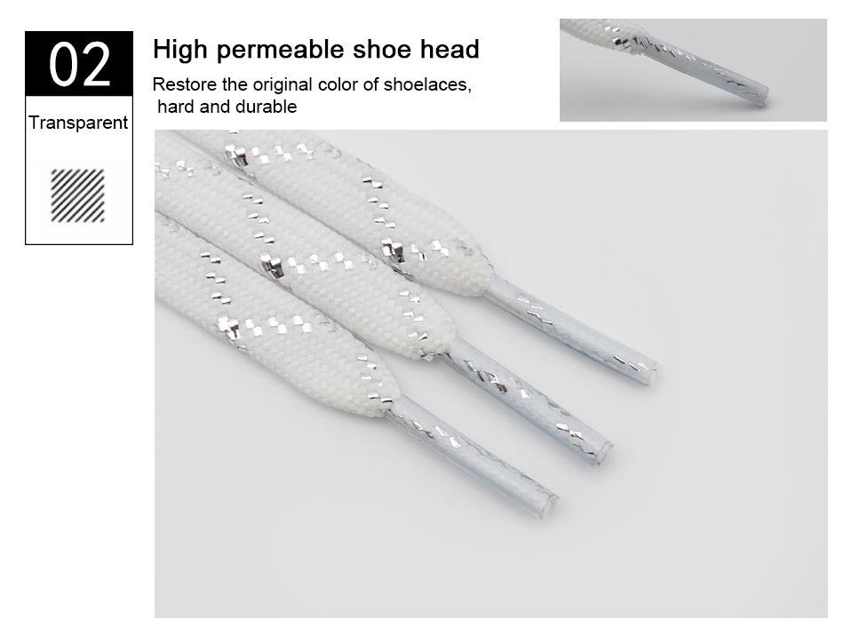 8MM Top Shoelaces Clothing White-Sliver Metallic Wire Laces Charmed Women Sneaker Canvas Boot
