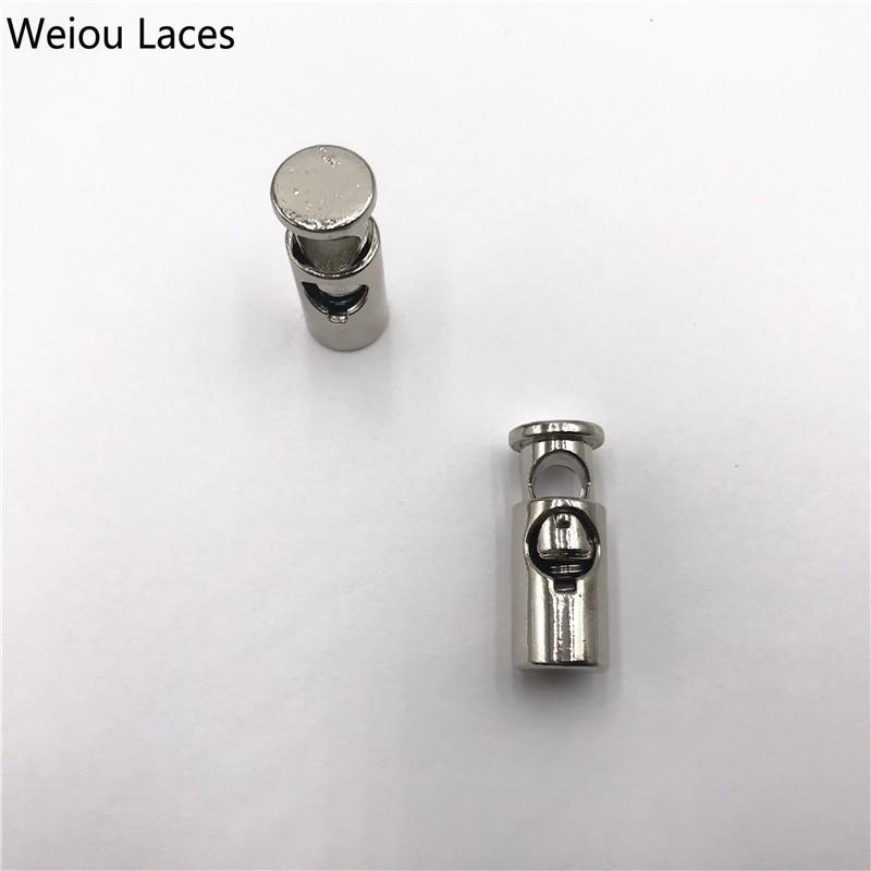 Weiou(20Pcs/10sets) Luxury Shoe Buckle Stoppers Zinc Alloy Metal Cord Lock Hollow Spring Buckles