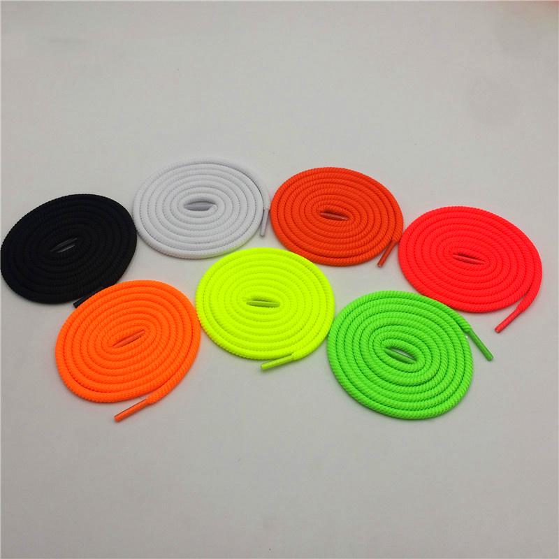 Bright Color 5mm Spiral Round Polyester Shoelaces novelty Sports Bootlaces For Mountaineering