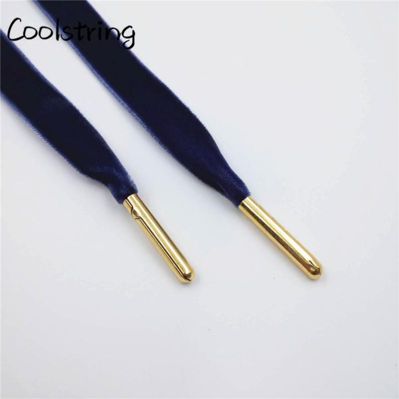 60-180cm Length 1.27 Cm Width Velvet Surface Shoelaces Women Men Black White Colorful Sports Casual