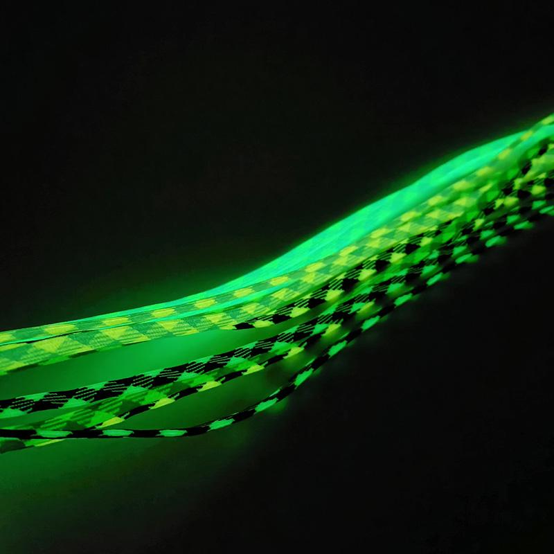7MM Glow In The Dark Night Luminous Shoelaces Men Women Sneakers Canvas 2021 Boots Trendy Cords For