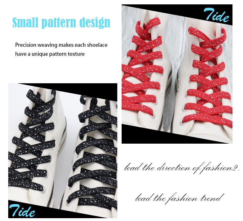 8MM Spray Point High Quality Shoelaces Easy Boots Canvas Ropes Adult&Kid Sneaker 2021 Unisex Black