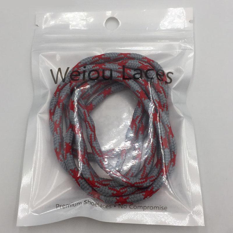 Cool 4.5mm Wear Resistant Mountaineering Shoelaces Olivary Wave Round Sneakers Travel Shoes Laces