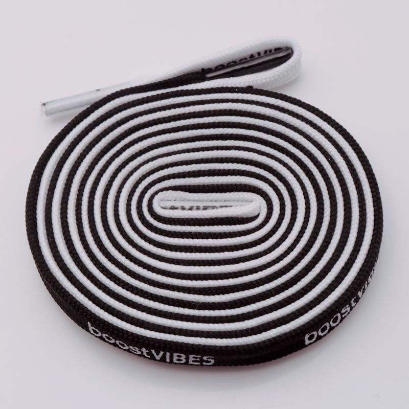 7MM boostVIBES Silk Screen Letter Printing 2021 Trendy Casual Shoelace Luxury Material Consist