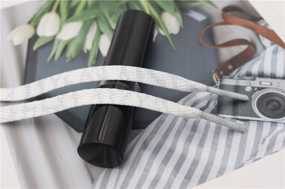 8MM Marble Pattern Heat Transfer Printing Shoelaces Grey White Flat Canvas Shoe Cords Men Women