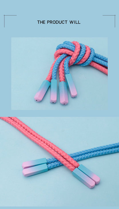 New 4pcs A Pair 6.2*24.3mm Sneaker v2 350 Fashion Zuilvormig Shoelace Aglets Top Rope Ends Pink Blue