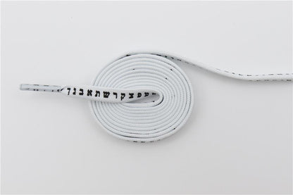 7MM Shoe Accessory Silk Screen Printing Belt Flat Canvas Strings Boots White Black 350 700 ShoeLaces