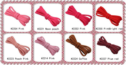 6MM Oval Shoe Accessories Passionate Red Pink Pure Cotton Flexible Lace Colour Bright For Custom In