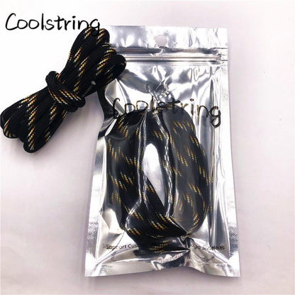6mm Thick Round Rope Shoelaces Boots Outdoor Sport Casual Round Shoe Lace Colorful Black Drawstring