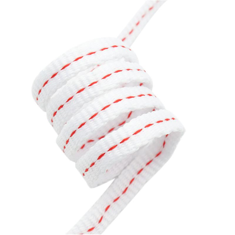 8MM Shoe Accessories Flat Laces Red Line Segment White Shoelaces Simplicity Fashion Hat Lacets