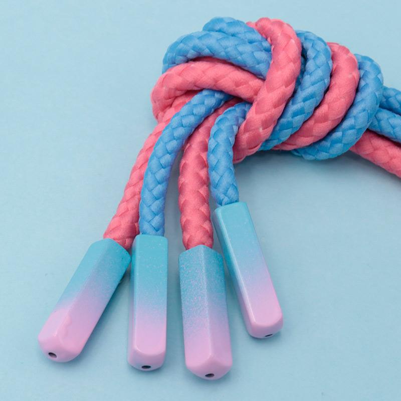 New 4pcs A Pair 6.2*24.3mm Sneaker v2 350 Fashion Zuilvormig Shoelace Aglets Top Rope Ends Pink Blue