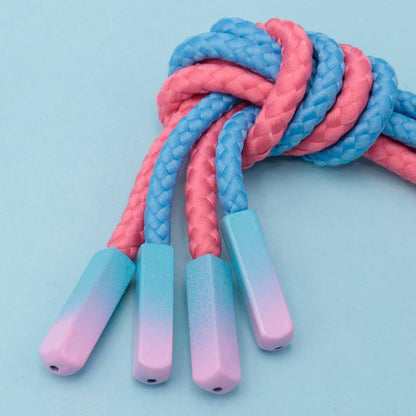 New 4pcs A Pair 6.2*24.3mm Sneaker v2 350 Fashion Zuilvormig Shoelace Aglets Top Rope Ends Pink Blue