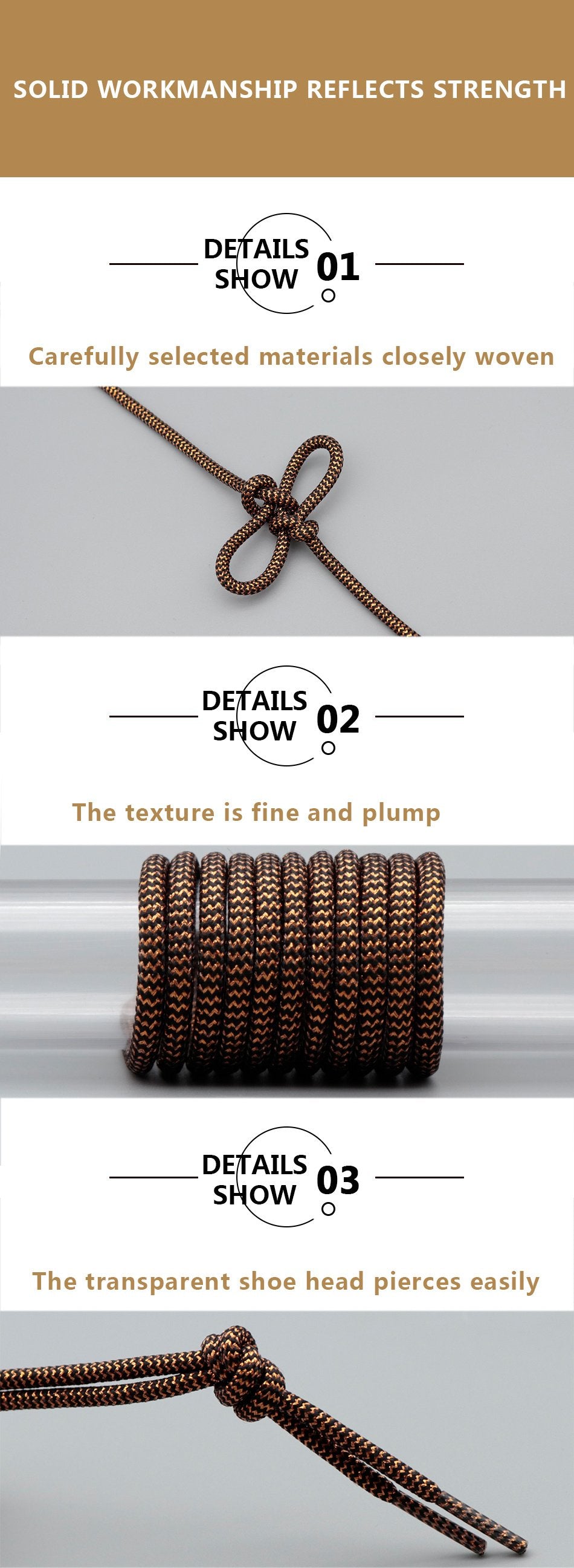 4.5MM Cheaper Metallic Yarn Polyester Shoelaces Special Texture Touching And Easy Ropes Wearing