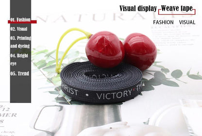 8MM Top Shoelaces "VOCTORY THROUGH CHRIST" Letter Printing Decorative Shoe Accessories Polyester