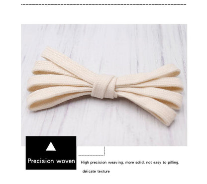 8.5MM Pure Beige Polyester Cotton Shoelaces Meticulous Spool Of Cord For Wholesale Drop-Shipping