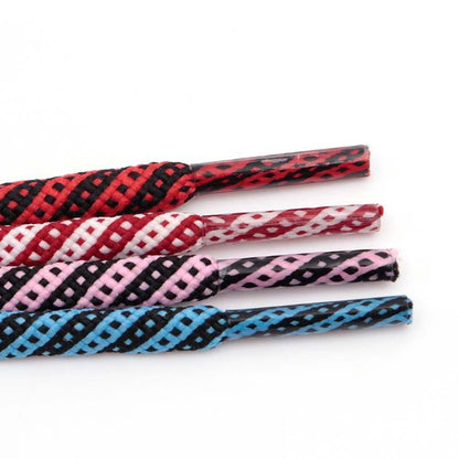 5MM Round Cords Spiral Plaid Polyester Shoelaces For Adult&Kid Men Women Sneaker 2021 Outdoor Sports