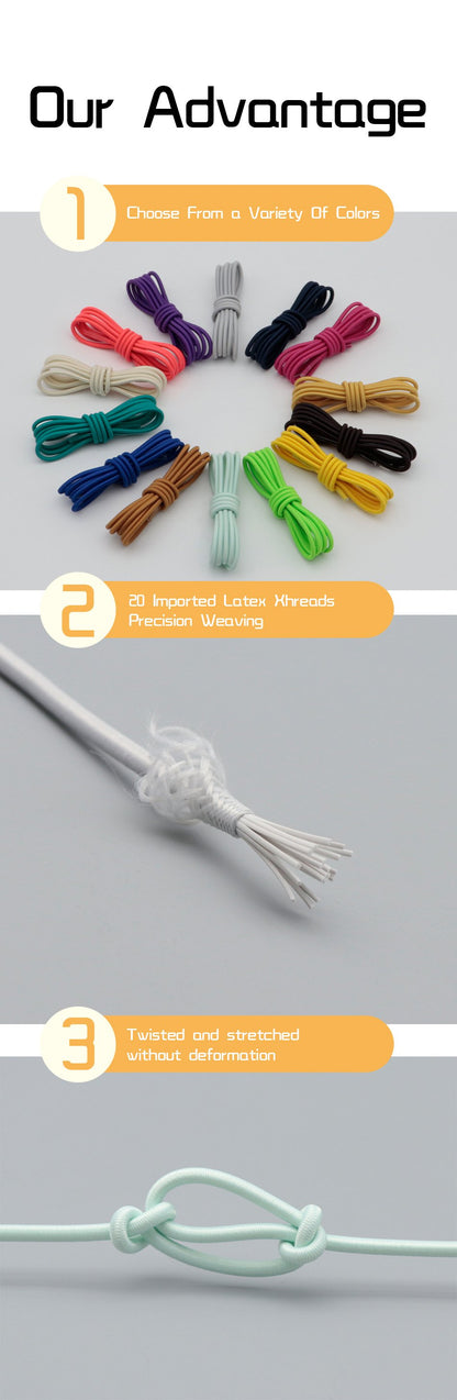 Eco-Frendly Material 3MM Azure Sea Color Elastic Ropes Swimming Pant Laces Unisex For Kids Adults