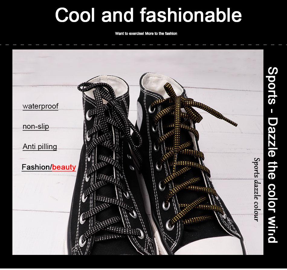 8MM Nice Shoe Accessory Charmed Metallic Yarn Laces Business Women Sneaker Boots Canvas Cords 2021