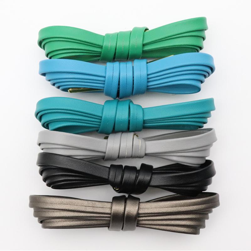 7MM Strong Surface PU Leather Top Quality Shoelaces Whole Production For Custom Bulk Order Drop