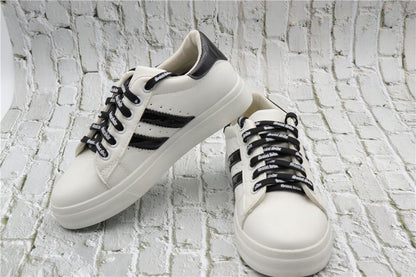 7MM Saint Side White Black Letter Flat Type Waist Laces Men Women Sneaker Ropes Boots Canvas Casual