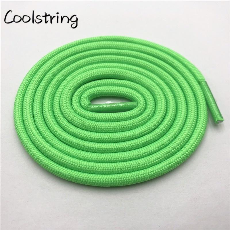 5mm Round Polyester Customized Shoelaces Green Navy Fashion Shoe Laces Extral Long Unisex Women Men
