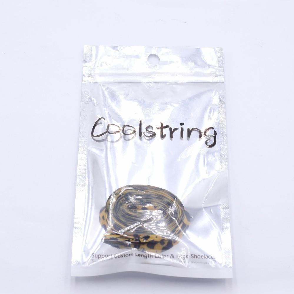 Fashion Trend 7mm Polyester Digital Printed Leopard Flat Sports Laces Thermal Transfer Shoelaces