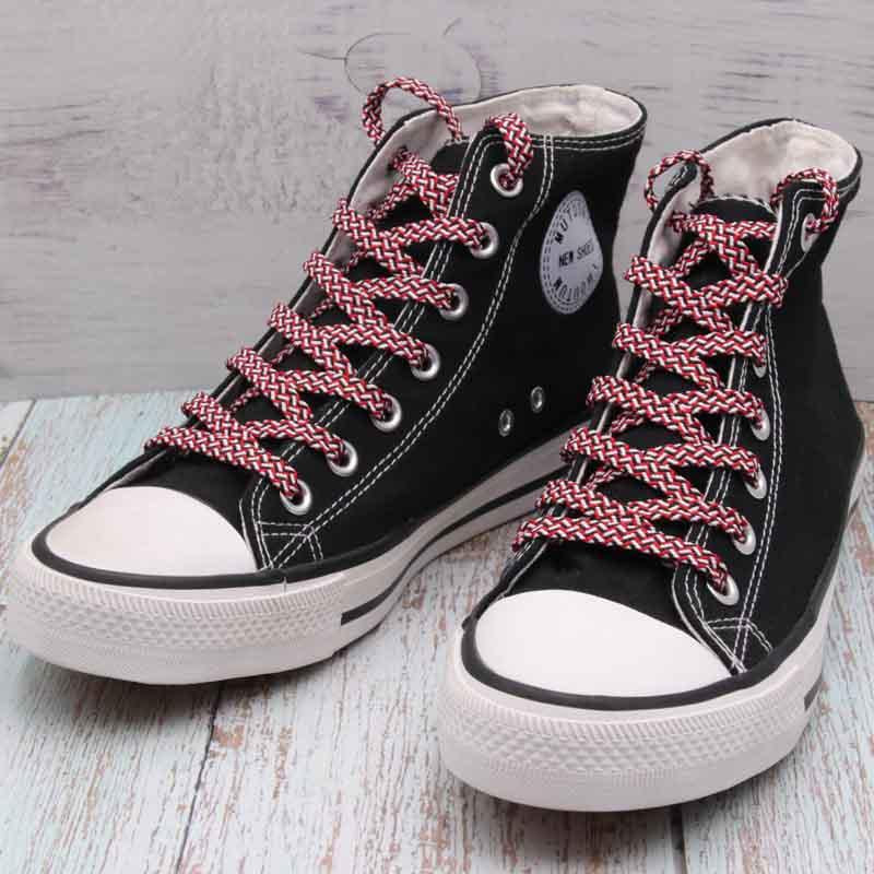 7mm Premium 3 Colorful Flat Polyester Shoelaces For Casual Canvas Men Women Sneaker 2021 Trendy