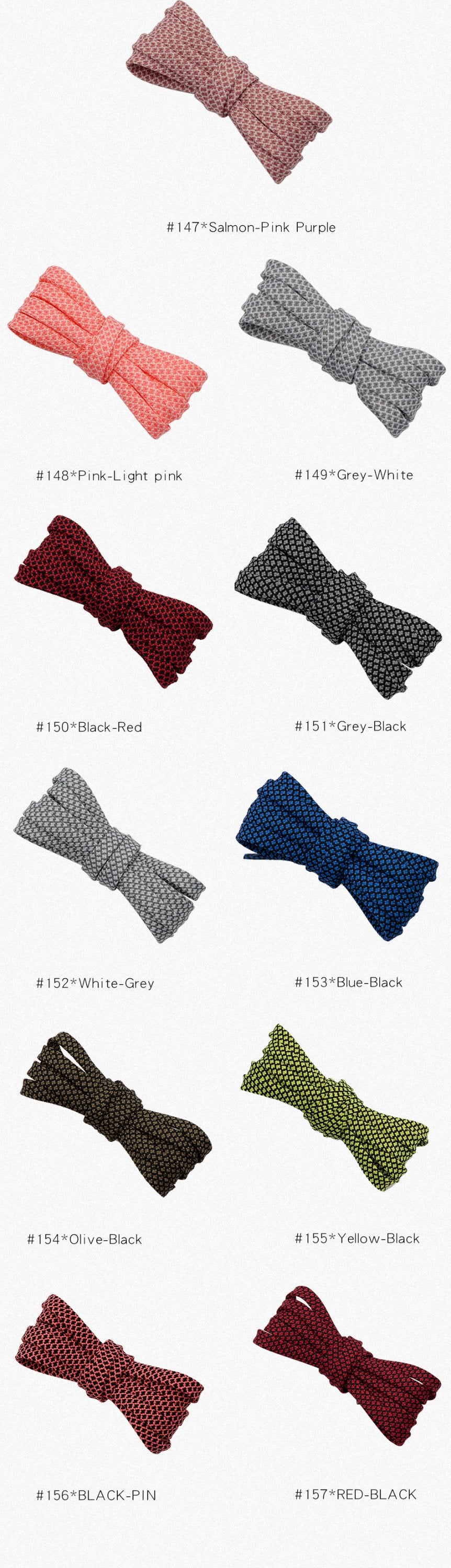 Nice Shoelaces Clothing 7MM Double Layer Polyester Laces Tight Stitch Weaving Process Top Quality