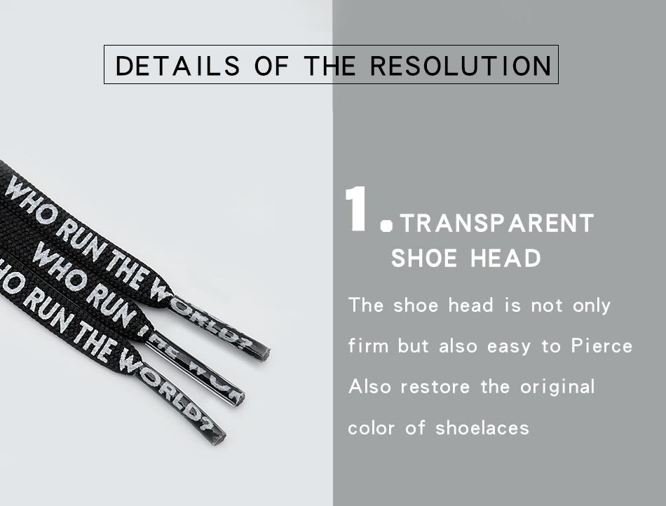 7MM WHO RUN THE WORLD Text Silk Screen Printing Plain Shoelaces White Black Draw Laces Men Women