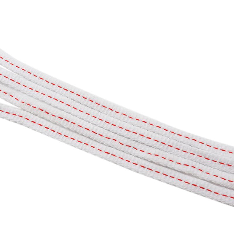 8MM Shoe Accessories Flat Laces Red Line Segment White Shoelaces Simplicity Fashion Hat Lacets