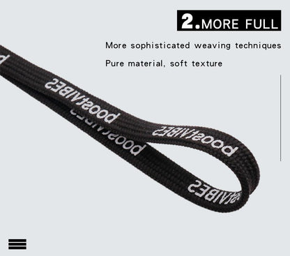 7MM boostVIBES Silk Screen Letter Printing 2021 Trendy Casual Shoelace Luxury Material Consist