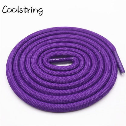 5mm Round Polyester Customized Shoelaces Green Navy Fashion Shoe Laces Extral Long Unisex Women Men