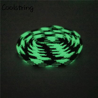7MM Glow In The Dark Night Luminous Shoelaces Men Women Sneakers Canvas 2021 Boots Trendy Cords For