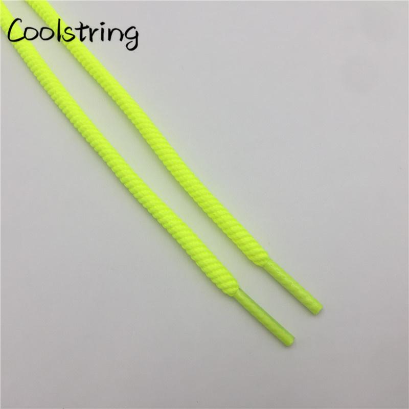 Bright Color 5mm Spiral Round Polyester Shoelaces novelty Sports Bootlaces For Mountaineering