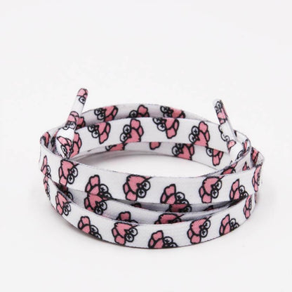 Cute Owl Pink of Sesame Street Series Shoestring Flat Cotton Shoe laces Adorable owl Cartoon Women