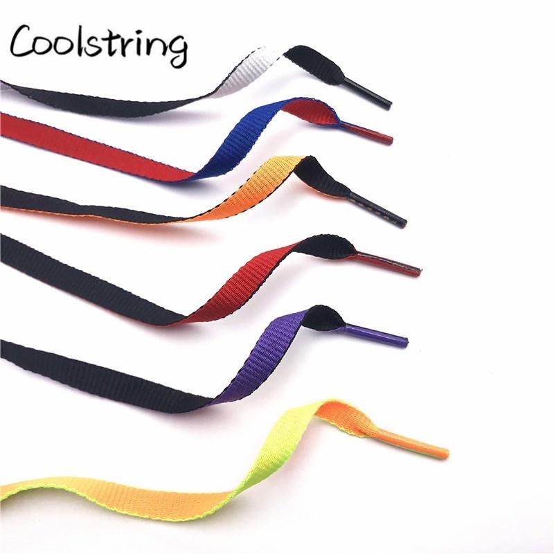 Jumpman Flat 8mm Combo Two Color Connect Reversible Shoelaces Bicolor Polyester Shoe Strings Laces